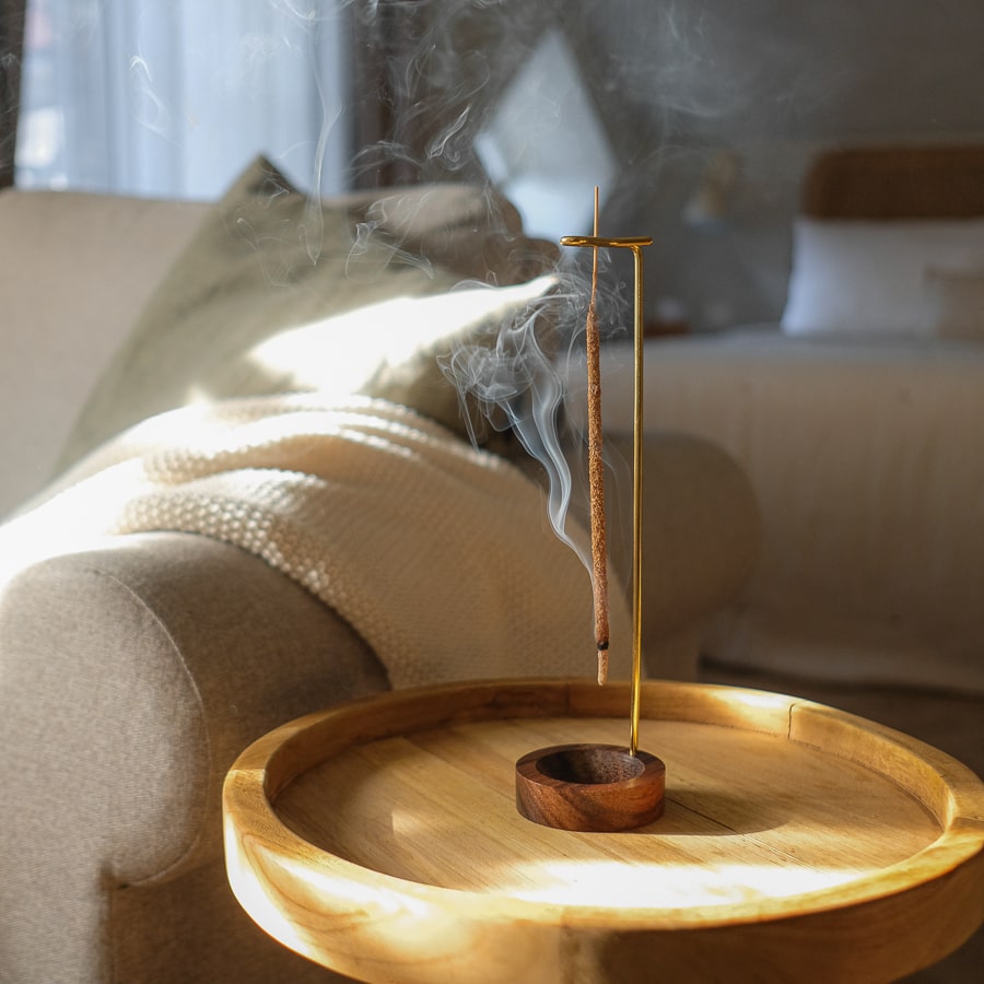 "Blossom" Wood Incense Stand