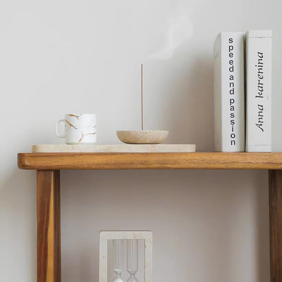 "Elaya" Travertine Incense Holder