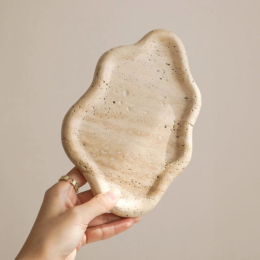 "Nebula" Travertine Tray