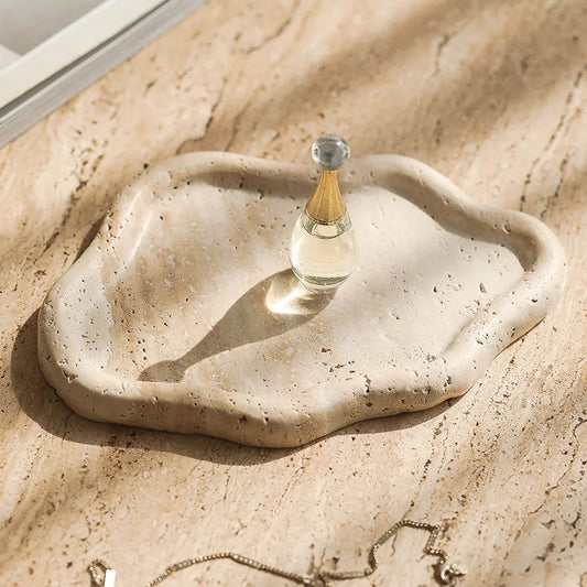 "Nebula" Travertine Tray