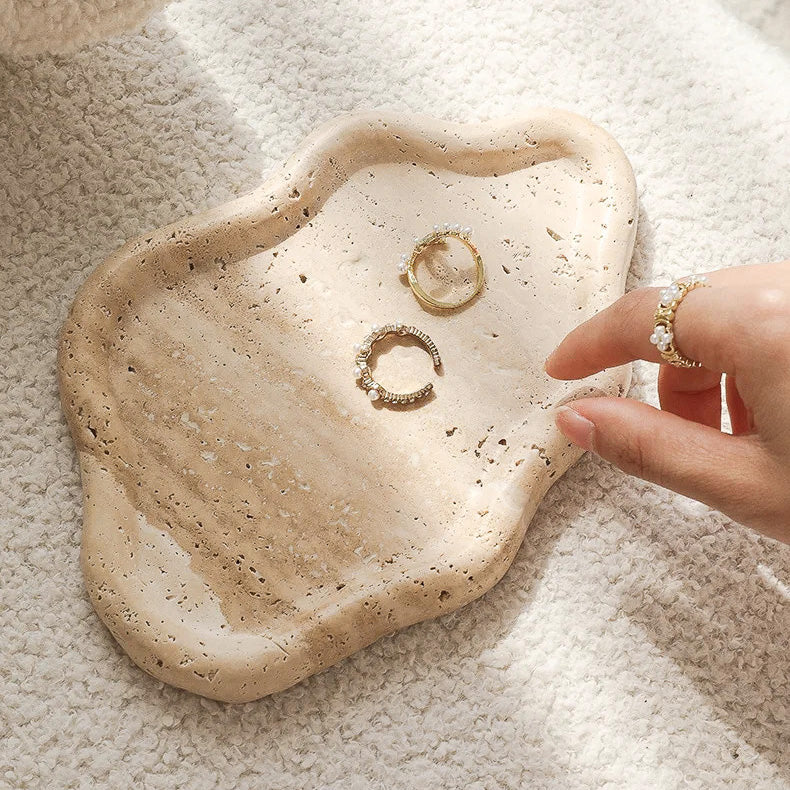 "Nebula" Travertine Tray