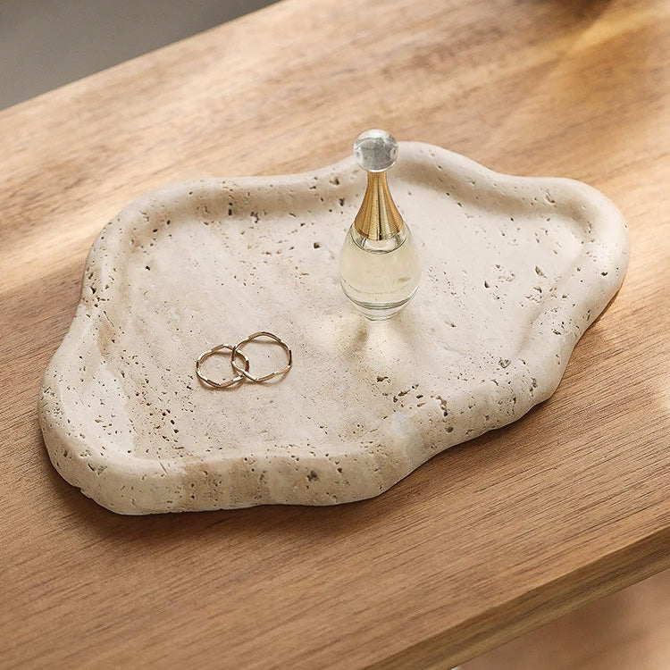 "Nebula" Travertine Tray