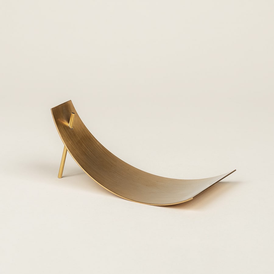 "Ukiyo" Brass Incense Holder