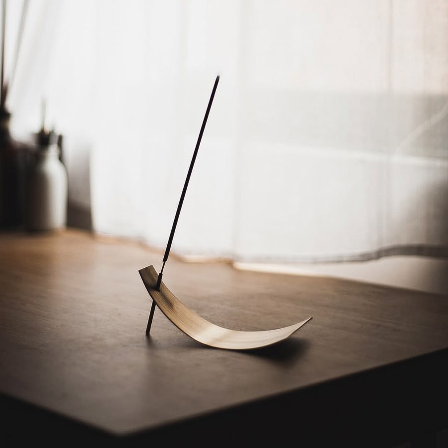 "Ukiyo" Brass Incense Holder