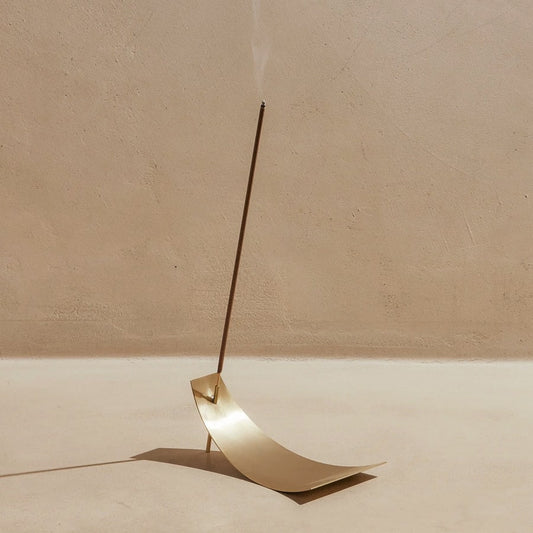 "Ukiyo" Brass Incense Holder