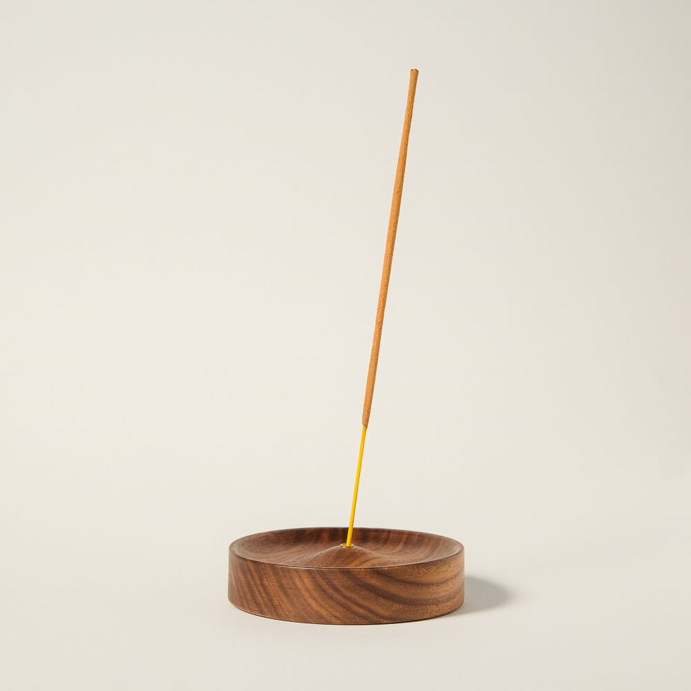 "Moon" Wood Incense Stand