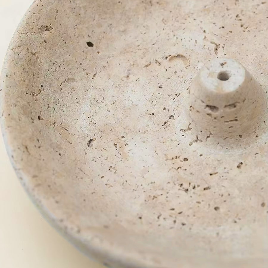 "Elaya" Travertine Incense Holder