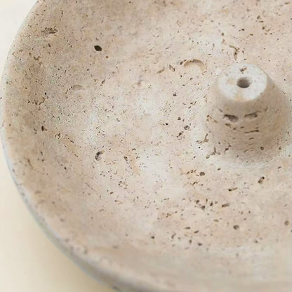 "Elaya" Travertine Incense Holder