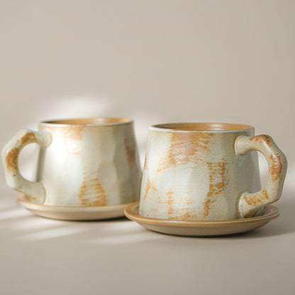 "Fleur" Mugs with Saucers