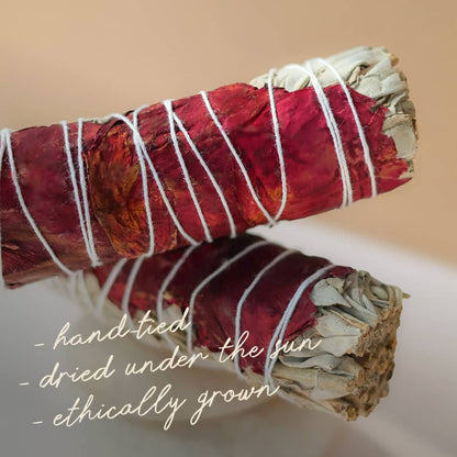 Rose Sage Smudge Sticks