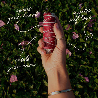 Rose Sage Smudge Sticks
