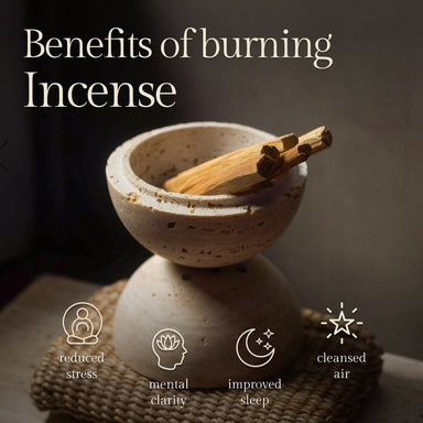 Incense Holder in Travertine - Serenity – Soulscape