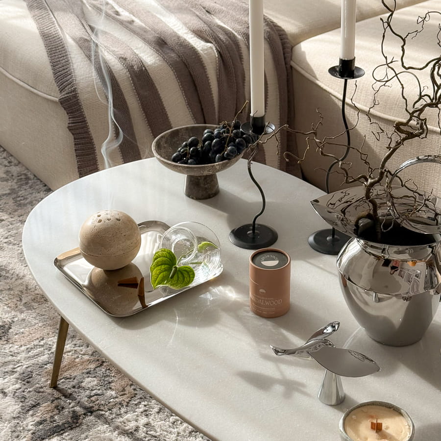 Incense Holder in Travertine - Serenity