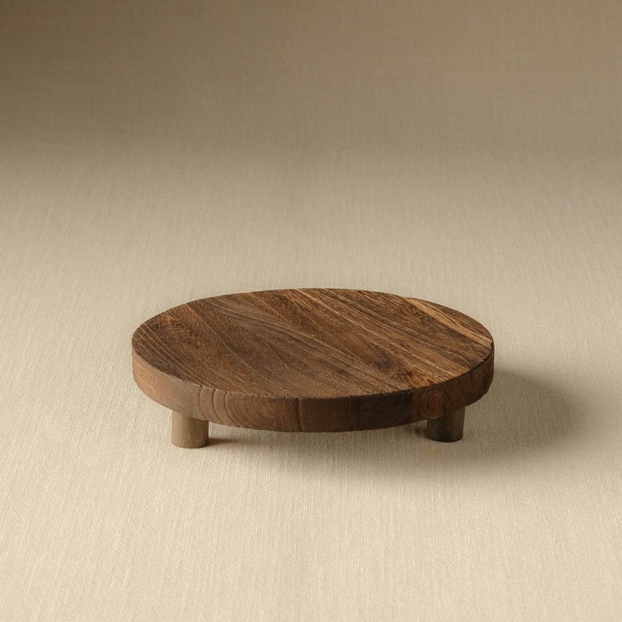 Round Wooden Tray - Sol