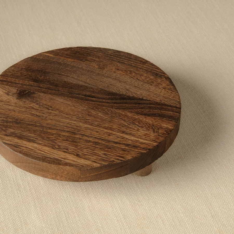 Round Wooden Tray - Sol
